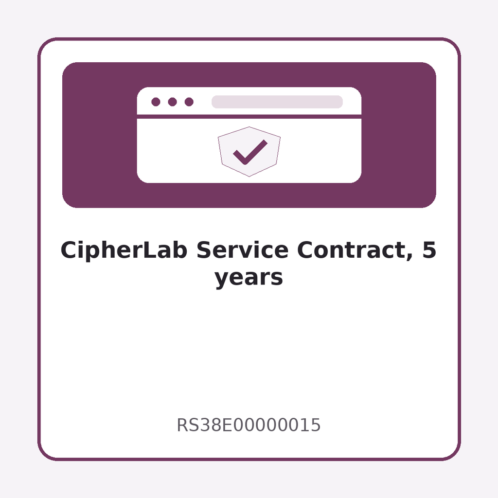 CipherLab Service Contract, 5 years