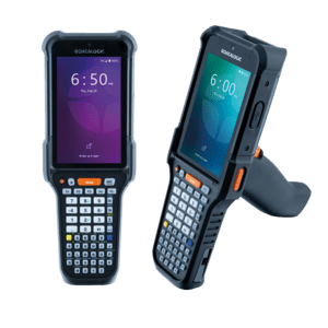 Datalogic Falcon X60, 4.3" display, Android 15, Qualcomm octa-core, 8GB RAM, 128GB storage, 2D Extra Long Range scan engine, 31-key Numeric, Wi-Fi 6E, pistol grip, ruggedized.