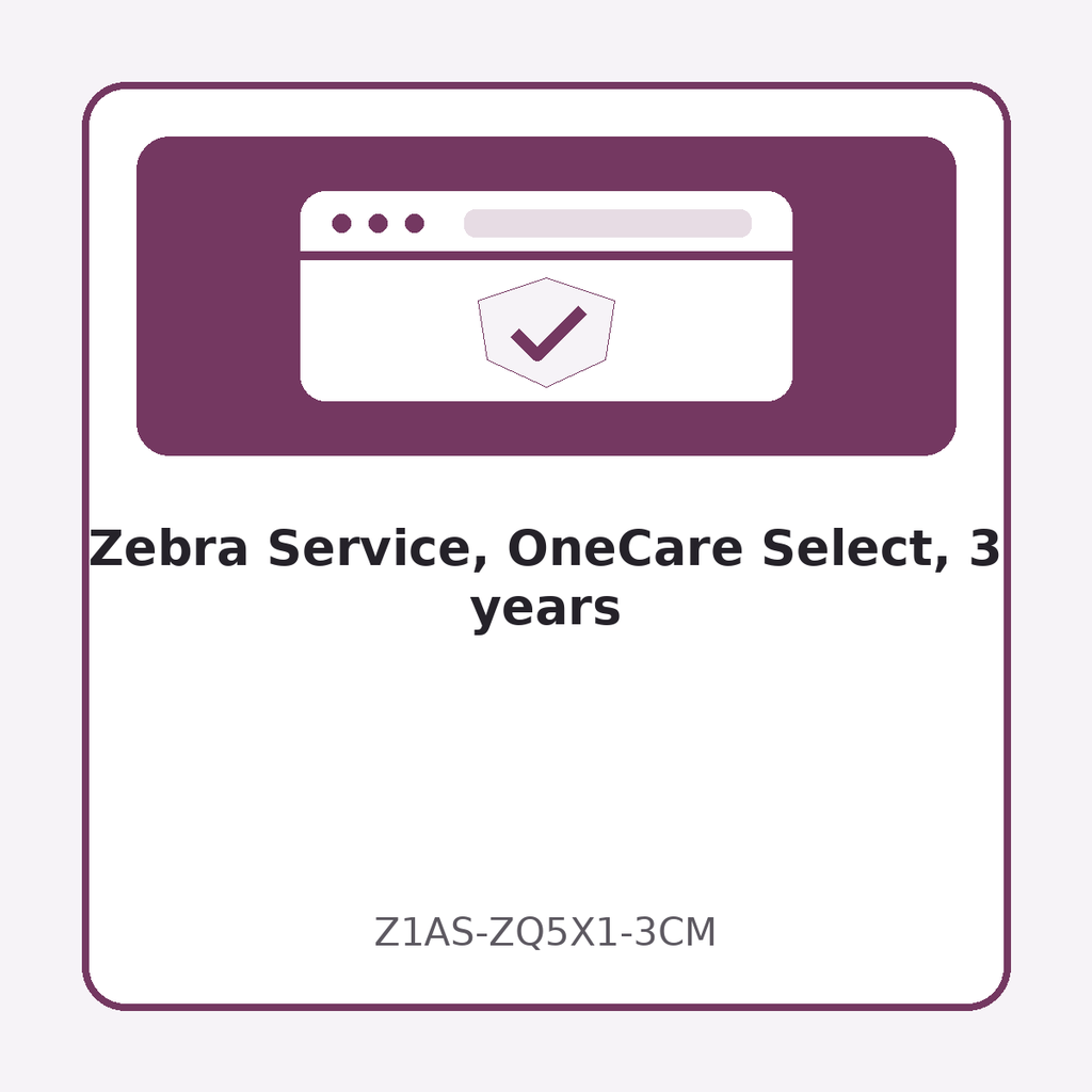 [Z1AS-ZQ5X1-3CM] Zebra Service, OneCare Select, 3 years