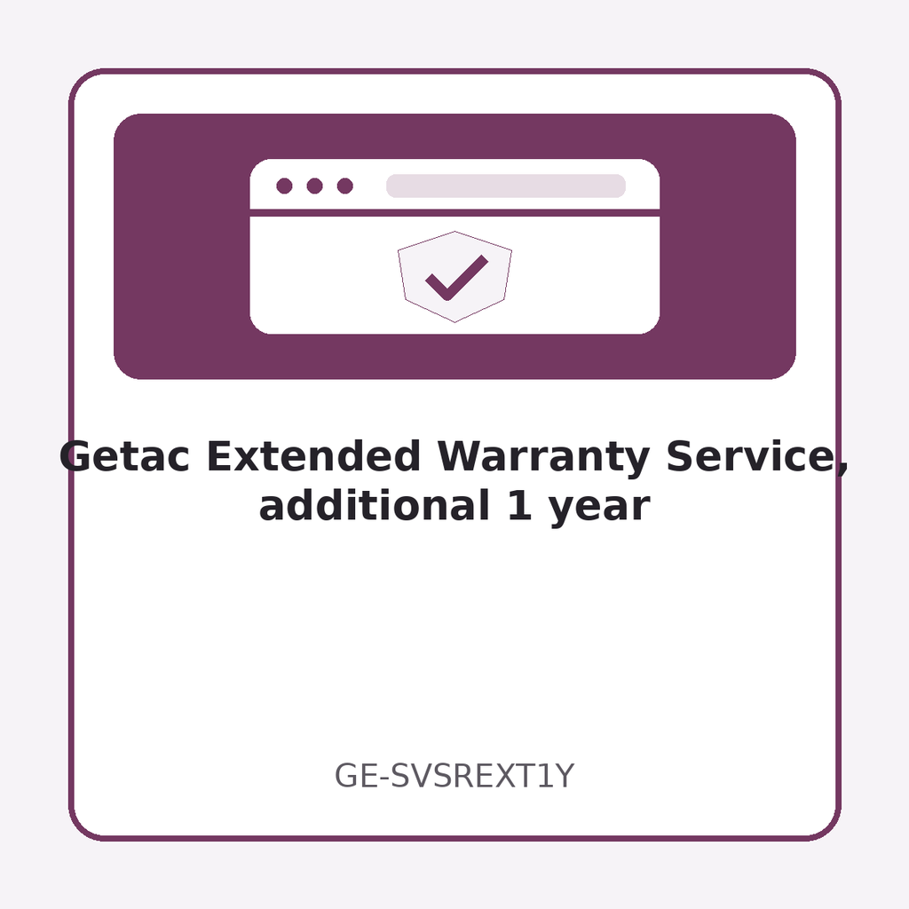 [GE-SVSREXT1Y] Getac Extended Warranty Service, additional 1 year