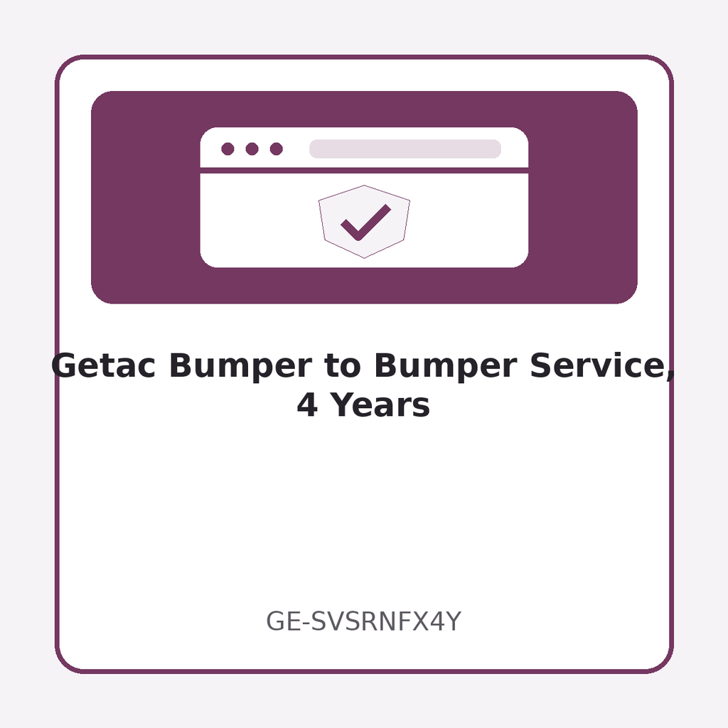 [GE-SVSRNFX4Y] Getac Bumper to Bumper Service, 4 Years