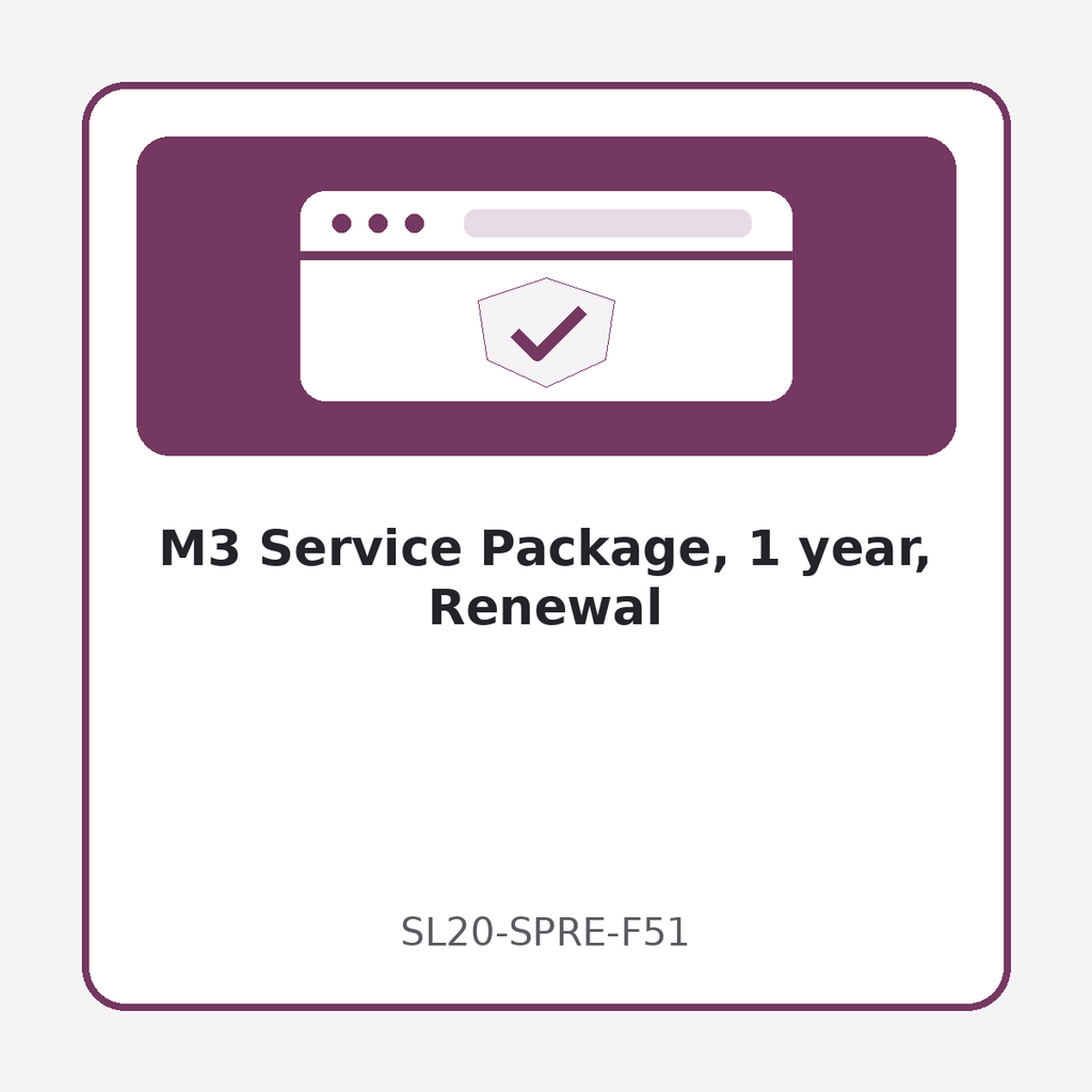 M3 Service Package, 1 year, Renewal