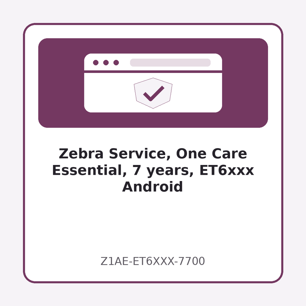 Zebra Service, One Care Essential, 7 years, ET6xxx Android