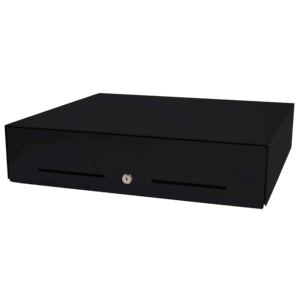 [E3000-0001] APG E3000 Series, Cash Drawer, 400x134x391mm, EUR, 4 note / 8 coin / 1 receipt compartments, cylinder lock, 3-pos., RJ12, black