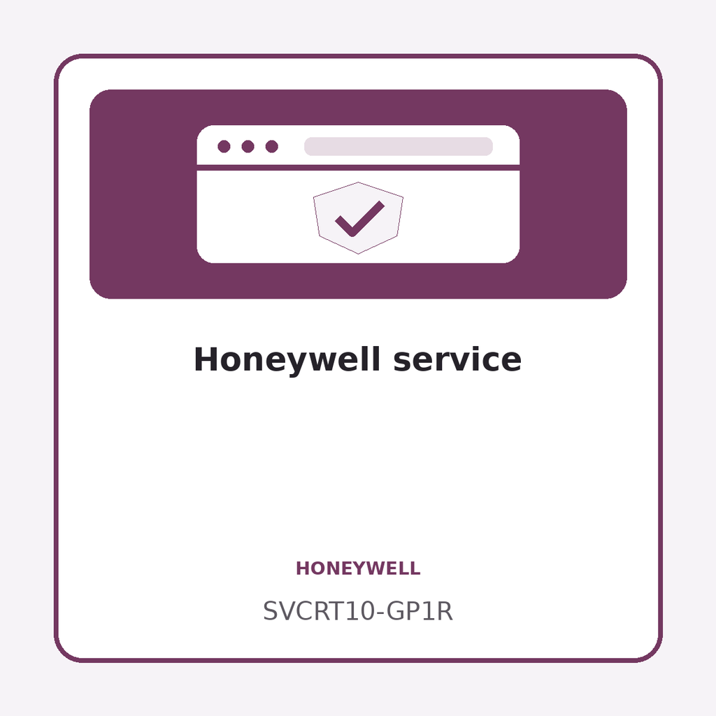[SVCRT10-GP1R] Honeywell service